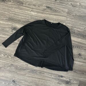 Black Oversized Long Sleeve Shirt